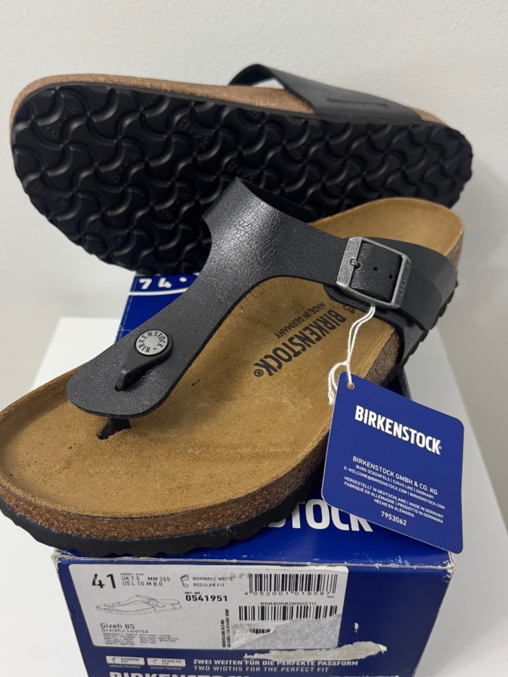 BIRKENSTOCK Gizeh Graceful Licorice Unisex Sandals Men 8 Women 10 NEW - Picture 7 of 11
